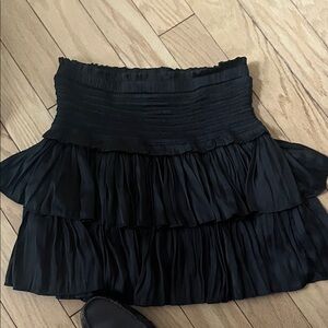 Elegant Black Tiered Skirt